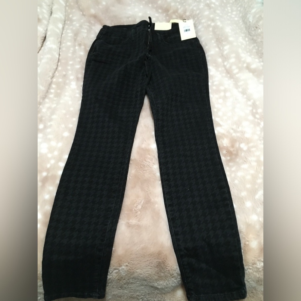 NYDJ Black Houndstooth Ami Skinny Jeans